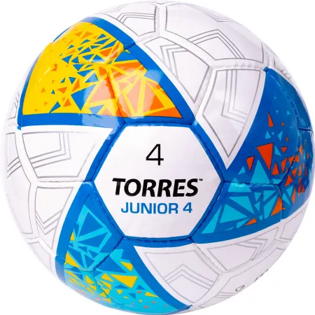 Мяч футб. TORRES Junior-4, F323804, р.4,глянц.ПУ, 4 сл, 32п, руч.сш, бел-жел-гол за 2&nbsp;070.60 ₽ купить в Грозном