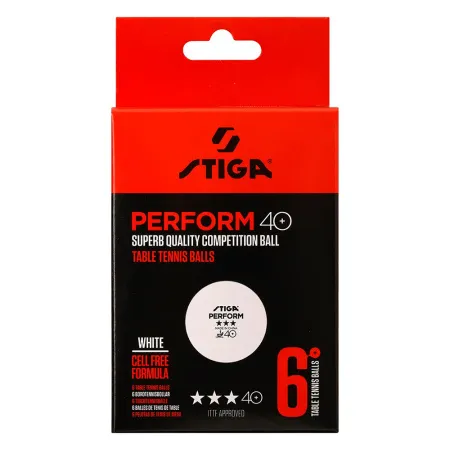 Мяч для наст. тенниса Stiga Perform 3***, 40+, 1113-2110-06, пластик, ITTF Appr., уп.6 шт, бел за 2&nbsp;121.60 ₽ купить в Грозном