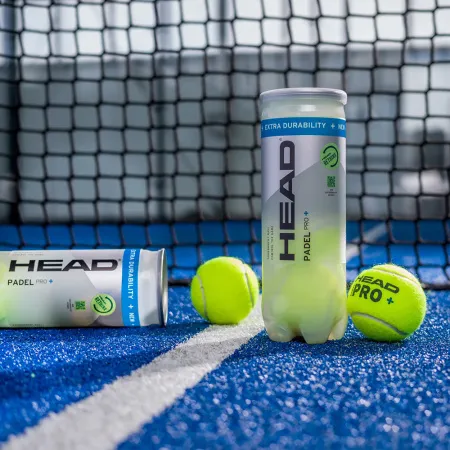 Мяч для падела HEAD Padel Pro+, 540203, уп.3 шт, FIP Approved, войлок,нат.резина,желтый за 933.30 ₽ купить в Грозном