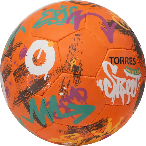 Мяч футб. TORRES Winter Street, F023285, р.5, 32 пан, рез, 4 подкл. слоя, руч. сшив,оранж-мультик. за 2&nbsp;713.20 ₽ в Грозном