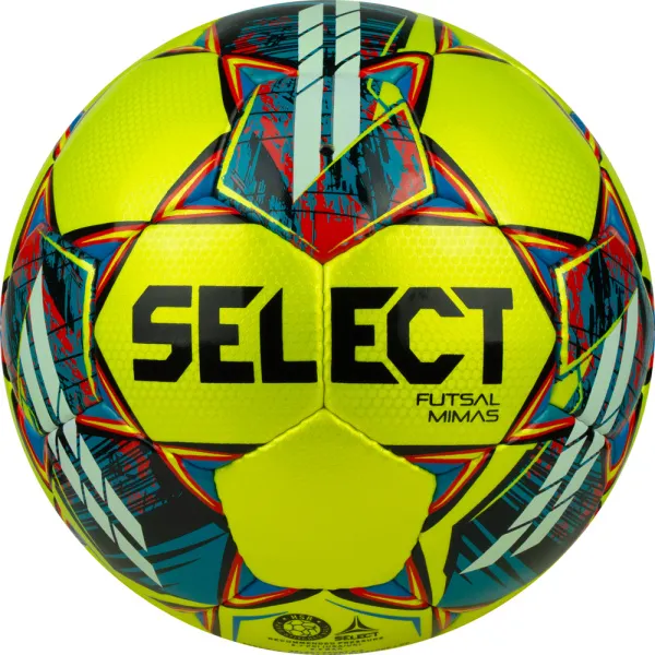 Мяч футзал. SELECT Futsal Mimas, 1053460550, р.4,FIFA Basic, 32 пан, гл.ПУ, руч.сш, жел-сине-красный за 6&nbsp;303.60 ₽ в Грозном