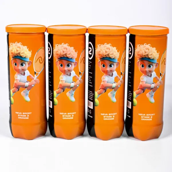 Мяч теннисный детский NS Orange, 5021005, уп.3 шт, резина, шерть, нейлон, желто-оранжевый за 613.70 ₽ в Грозном
