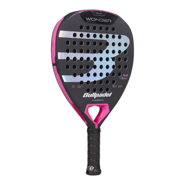 Ракетка для падела BULLPADEL Wonder 27, 497250, для продв.игроков, стекловолокно, карбон, черно-роз за 42&nbsp;969.20 ₽ в Грозном