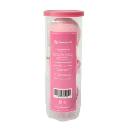 Мяч для падела NS Sakura, UAA2, уп.3 шт, сукно, нат.резина, розовый за 824.50 ₽ купить в Грозном