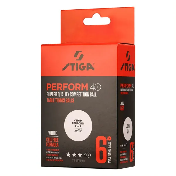Мяч для наст. тенниса Stiga Perform 3***, 40+, 1113-2110-06, пластик, ITTF Appr., уп.6 шт, бел за 2&nbsp;121.60 ₽ в Грозном