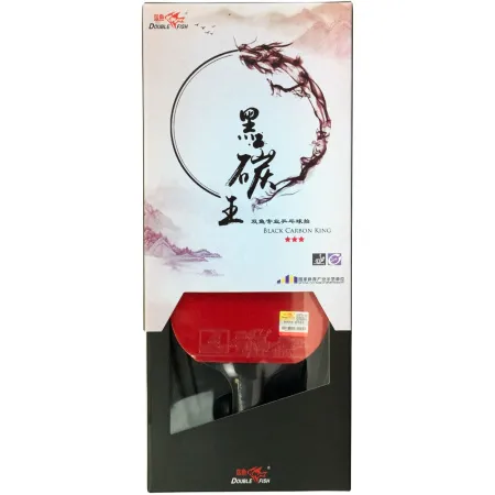 Ракетка для н/т DOUBLE FISH Black Carbon King Racket 3***, для професс.,ITTF Appr.,накл.2,1,мм за 4&nbsp;346.90 ₽ купить в Грозном