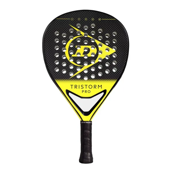 Ракетка для падела Dunlop Tristorm Pro, 10359946, для родв.игроков, стекловолокно, графит, черн-желт