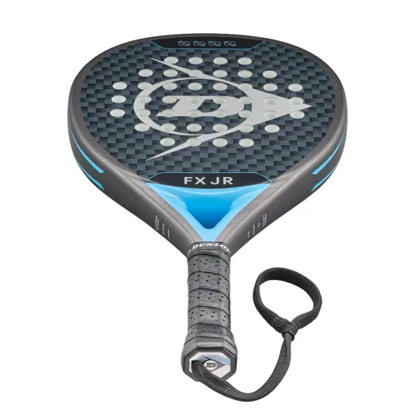 Ракетка для падела Dunlop FX Jr, 10370738, для юниоров, гибрид, графит, черно-голубой за 11&nbsp;019.40 ₽ в Грозном