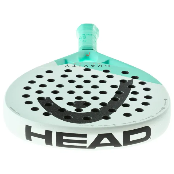 Ракетка для падела HEAD Gravity Motion, 224014, для продвинутых игроков, карбон, бело-бирюзовый за 23&nbsp;604.50 ₽ в Грозном