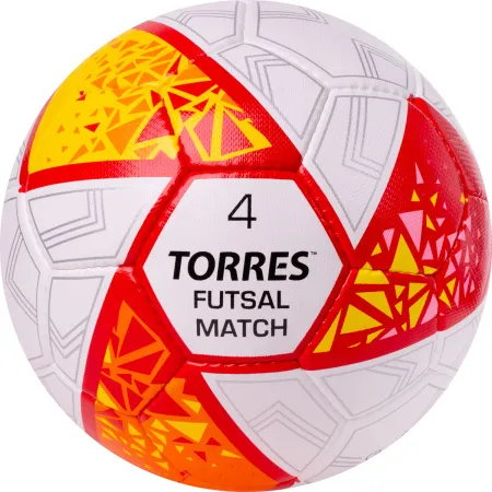 Мяч футзал. TORRES Futsal Match, FS323774, р.4, 32 панели. ПУ,4 подкл.слоя,ручн.сш,бело-крас-жёлт за 2&nbsp;454.80 ₽ купить в Грозном