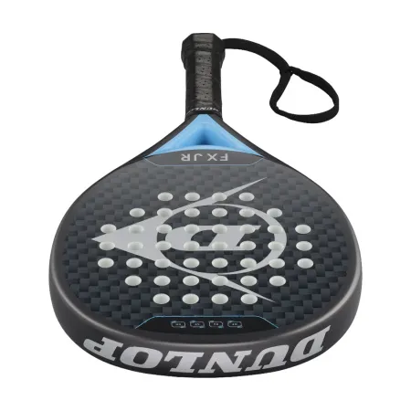 Ракетка для падела Dunlop FX Jr, 10370738, для юниоров, гибрид, графит, черно-голубой за 11&nbsp;019.40 ₽ купить в Грозном