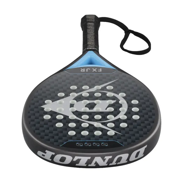 Ракетка для падела Dunlop FX Jr, 10370738, для юниоров, гибрид, графит, черно-голубой за 11&nbsp;019.40 ₽ в Грозном