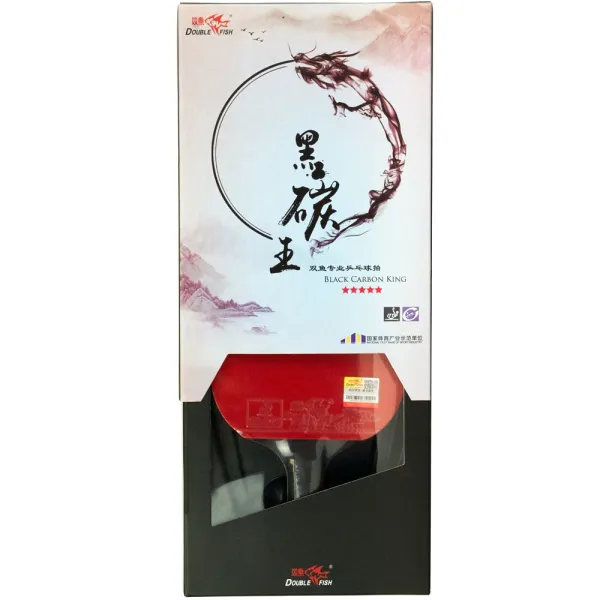 Ракетка для н/т DOUBLE FISH Black Carbon King Racket 5*****, для професс.,ITTF Appr.,накл.2,1,мм за 6&nbsp;434.50 ₽ в Грозном
