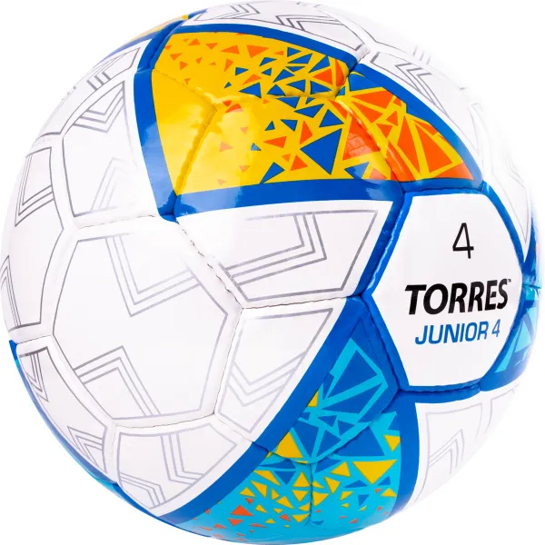 Мяч футб. TORRES Junior-4, F323804, р.4,глянц.ПУ, 4 сл, 32п, руч.сш, бел-жел-гол за 2&nbsp;070.60 ₽ в Грозном