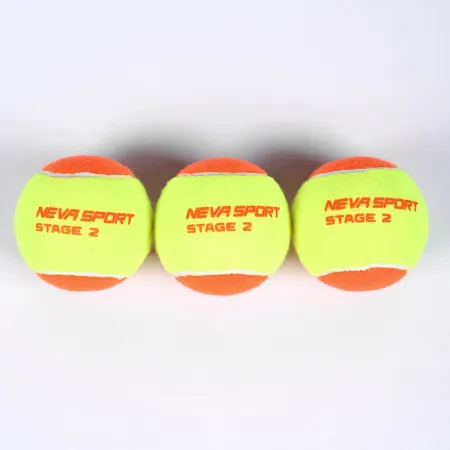 Мяч теннисный детский NS Orange, 5021005, уп.3 шт, резина, шерть, нейлон, желто-оранжевый за 613.70 ₽ купить в Грозном