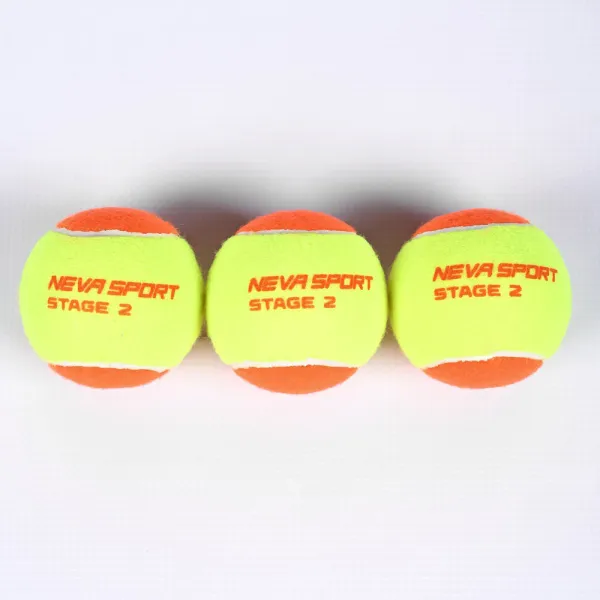 Мяч теннисный детский NS Orange, 5021005, уп.3 шт, резина, шерть, нейлон, желто-оранжевый за 613.70 ₽ в Грозном