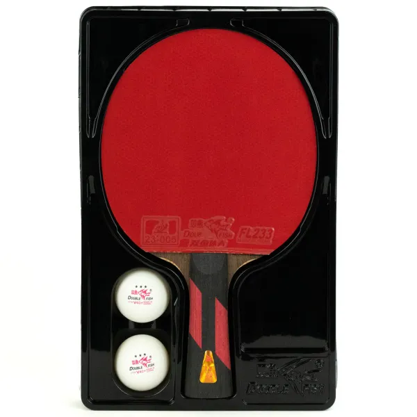 Ракетка для н/т DOUBLE FISH 7A+C, для професс.,ITTF Appr.,накл.2,1мм,+ 2 мяча V40+мм ITTF Appr за 3&nbsp;559.80 ₽ в Грозном