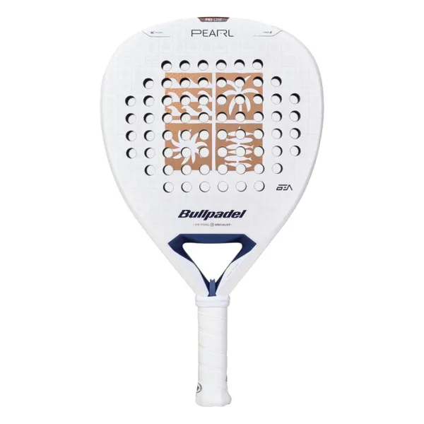 Ракетка для падела BULLPADEL Pearl 27, 497249, для проф-в, стекловолокно,карбон, бело-золотистый за 44&nbsp;319 ₽ в Грозном