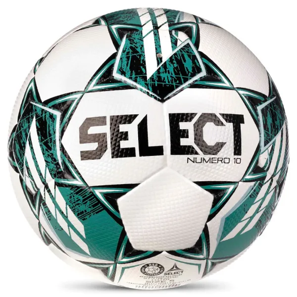 Мяч футб. SELECT NUMERO 10 V23, 0575060004, р.5, FIFA Basic, 32п, ПУ, руч. сш, бело-бирюзовый за 8&nbsp;051.20 ₽ в Грозном